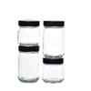 Emballages en verre Personnalisez OEM Round 250 ml 380 ml Verre de pot maçon de miel avec couvercles