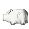 Design fantaisie en forme de cochon 350 ml Banque de monnaie en verre transparent petit pot en verre de bonbons pour décoration 