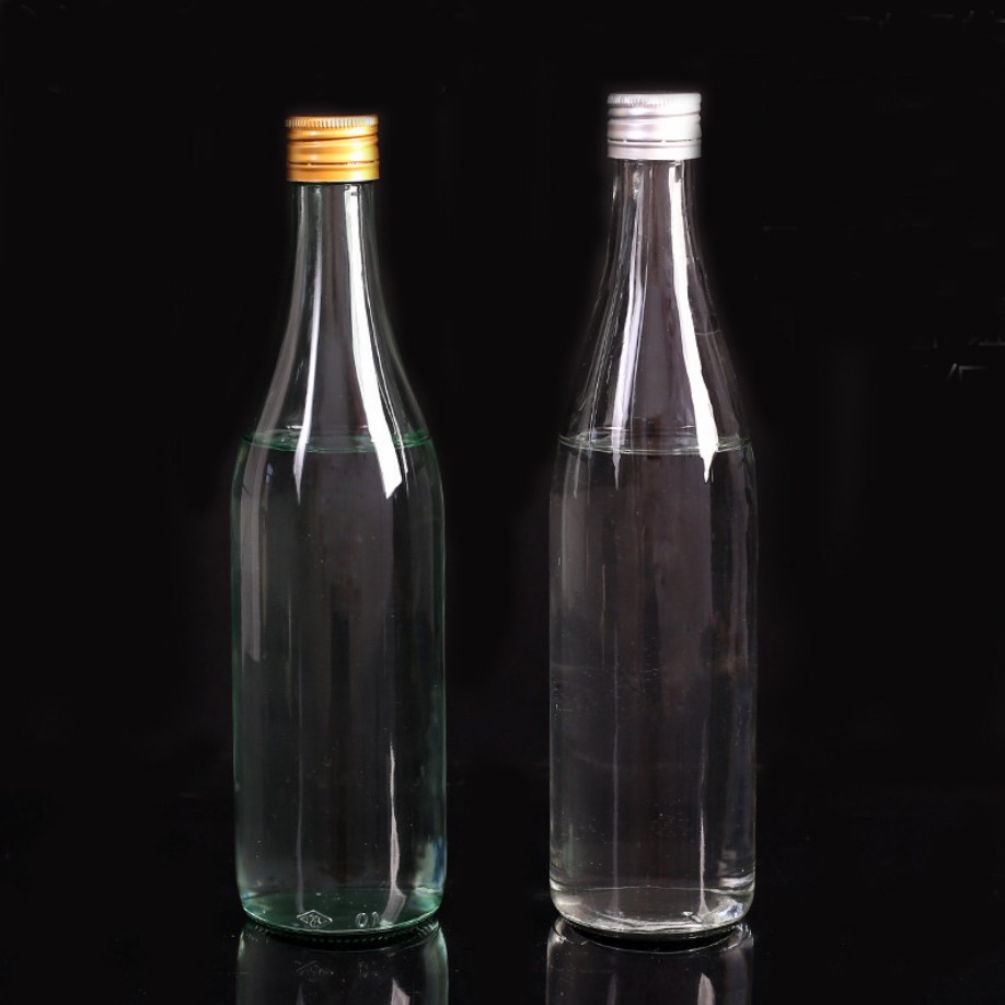 Bouteilles de boisson 500 ml Emballage alimentaire en verre avec couvercles