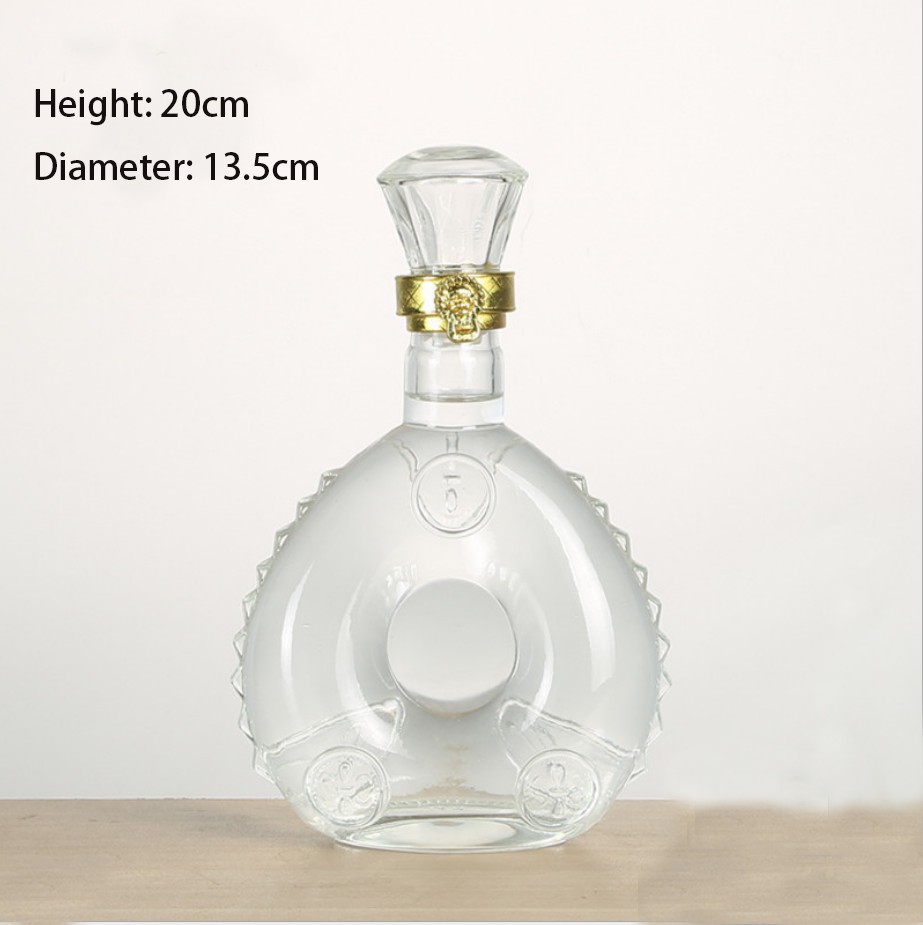 Bouteilles de vin en cristal de verre de luxe avec couvercles en verre 500 ml de style nordique