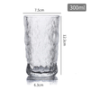Tasses d'eau en verre de 300 ml de style iceberg