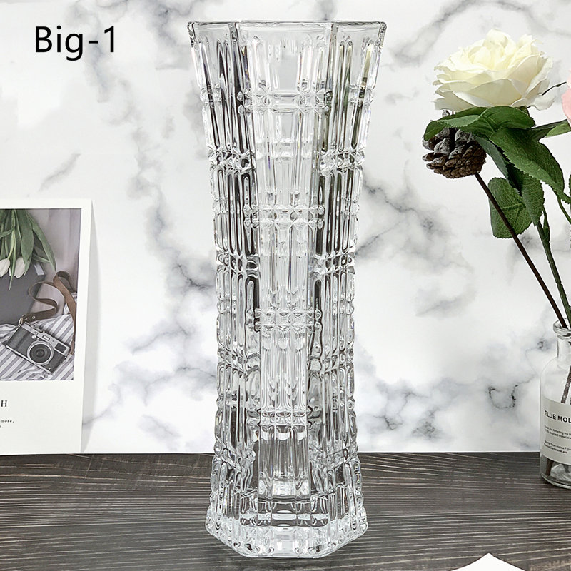 Grand vase en verre clair nordique adapté aux besoins du client pour la décoration de Noël