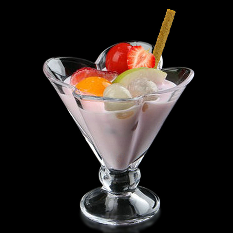 Milk-shake Tulip Sundae Cup en verre de 6,5 oz, verre de soda à la crème glacée